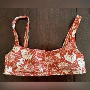 Madewell Second Wave Balconette Bikini Top in Floral